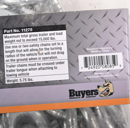 Buyers Products 11275 Safety Chain, Carbon Steel