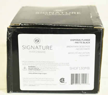 Signature Hardware 949204, Disposal Flange, Matte Black