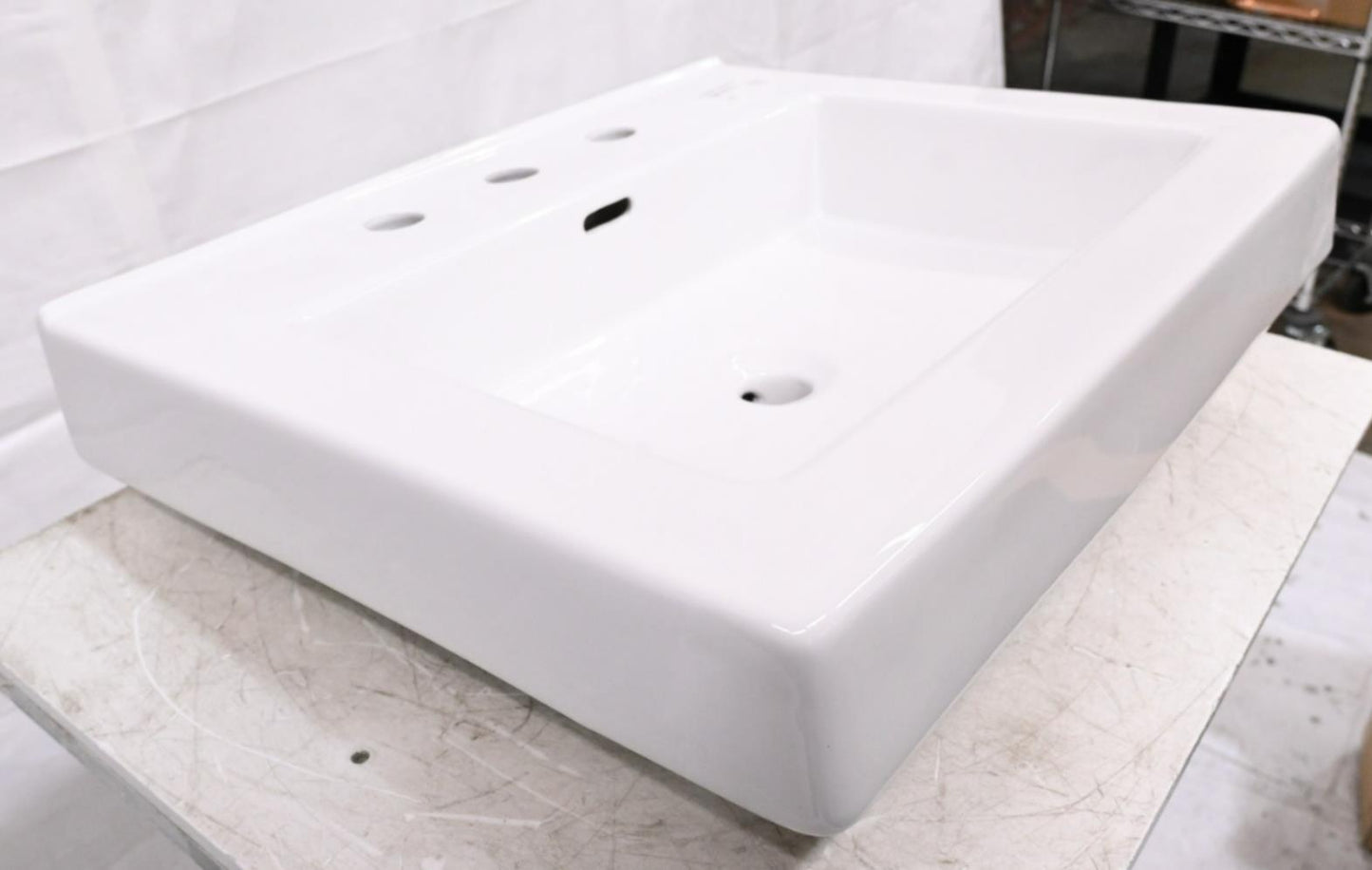 Signature Hardware SHCTM24208WH Modern Rectangular Console Bathroom Sink, White