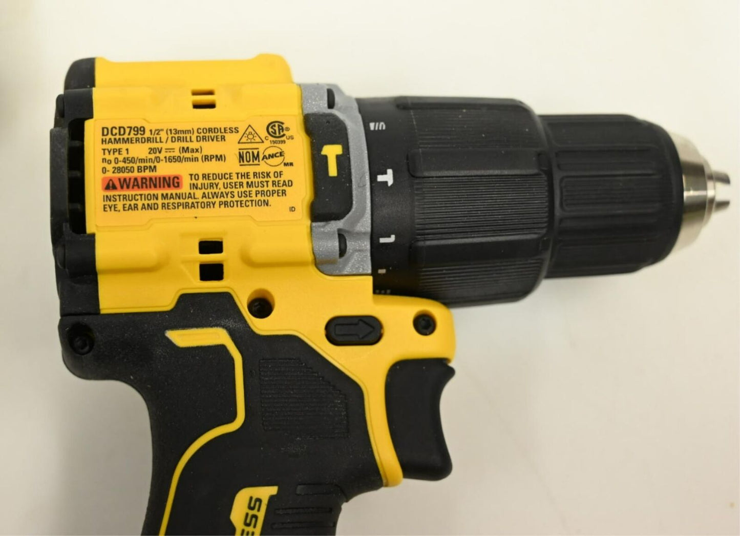 Dewalt DCD799D1 20V 1/2" (13mm) Cordless Hammer Drill/Drill Driver