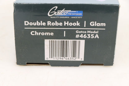 Gatco 4635A Glam Double Robe Hook, Chrome