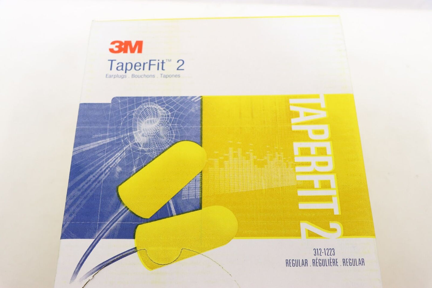 3M 312-1223 E-A-R TaperFit 2 Earplugs, 200/Pair