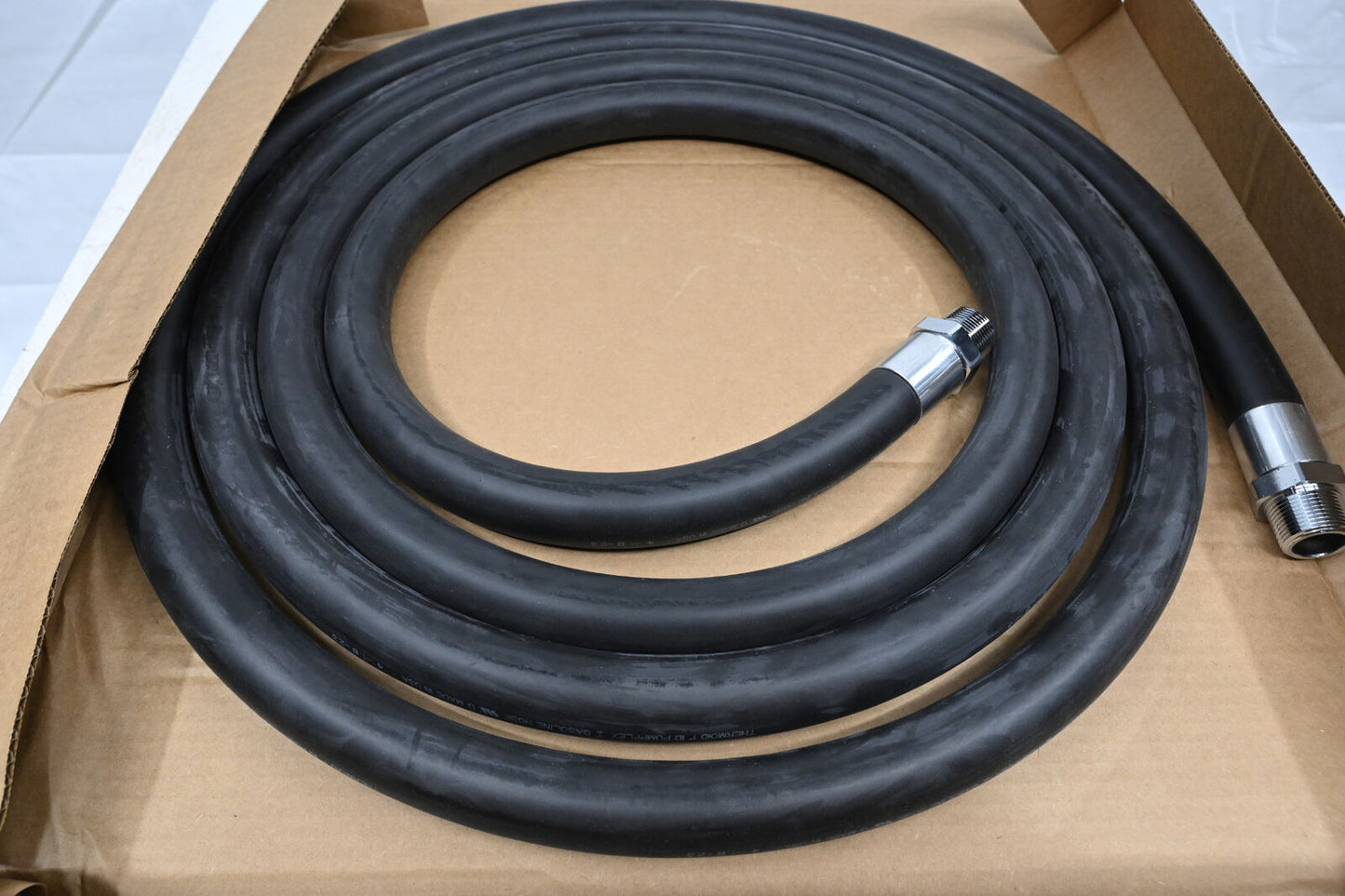 Gasoline Hose Assembly: 1 in Hose Inside Dia., 150 psi, 20 ft Hose Lg- 44ZE95