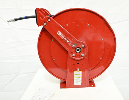 Reelcraft 81100 OHP Spring Return Hose Reel, 100 ft Hose Length, Red (DENT)