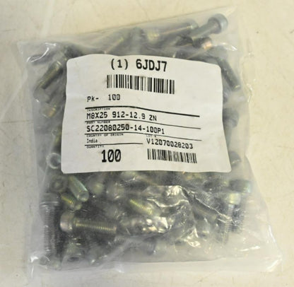 Metric Socket Head Cap Screw SC22080250-100P1, 25 mm Lg, PK 100