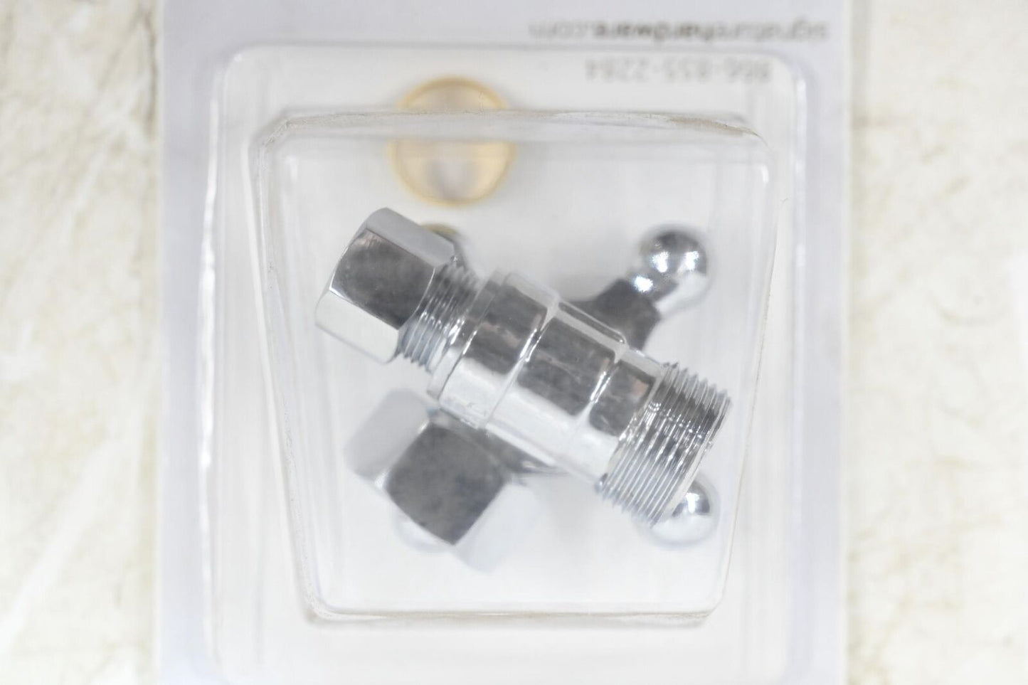 5/8 x 3/8 in. Compression Cross Straight Supply Stop Valve in PC -SH212CP