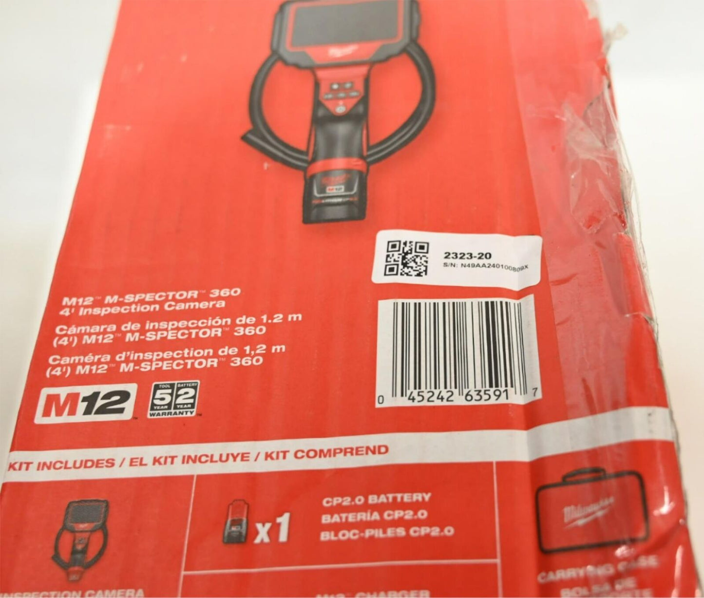 Milwaukee 2323-20 M12 M-Spector 360 4' Inspection Camera Kit