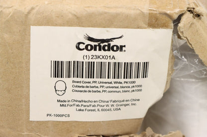 Condor 23KX01 Beard Cover, Polypropylene, PK 1000