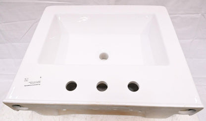 Signature Hardware SHCTM24208WH Modern Rectangular Console Bathroom Sink, White