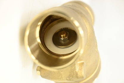 Bronze Swing Check Valve Y-Pattern 2" Solder Joint 125-SWP, 200-WOG, Teflon Disc