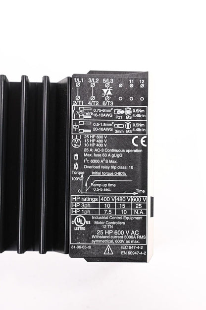 Cutler Hammmer TL600N25 Torque Limiting Controller 25A 600V Solid State
