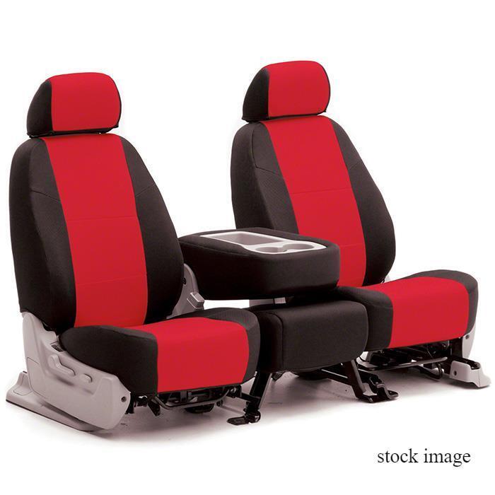 COVERKING CSC2S7-TT10059 Space Mesh Custom Seat Covers, Red with Black sides