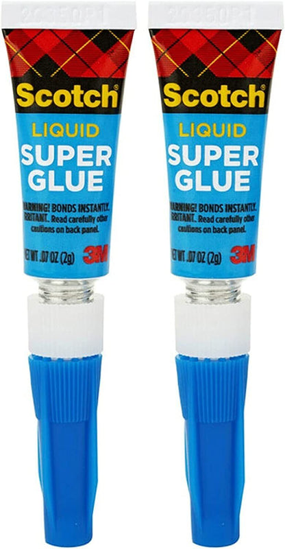 Scotch AD117 Super Glue Liquid, 2 PK, (Lot of 6)