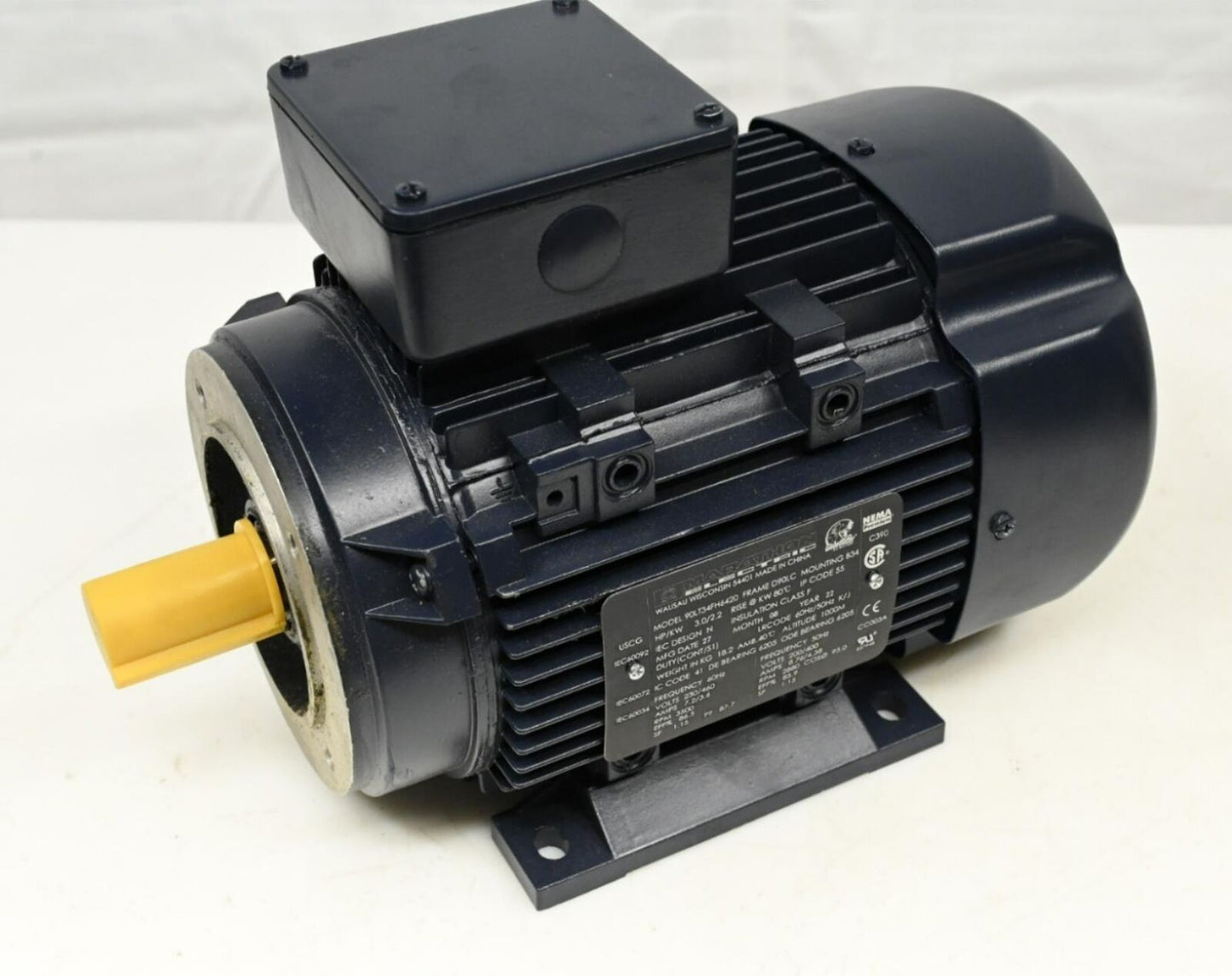 Marathon 090LT34FH6420 Metric Motor, Three Phase, 3,500 Nameplate RPM (DAMAGED)