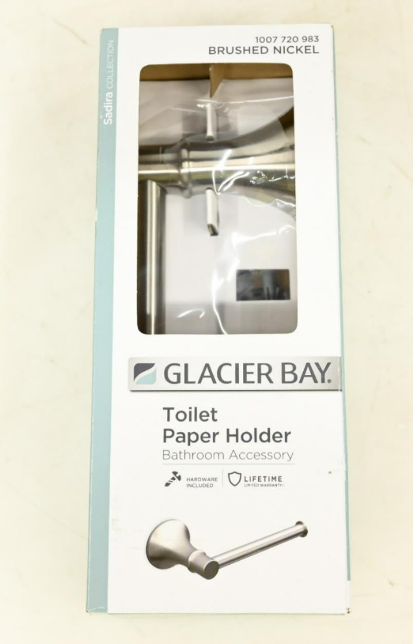 Glacier Bay 1007 720 983 Sadira Toilet Paper Holder Bathroom Accessory, B.N