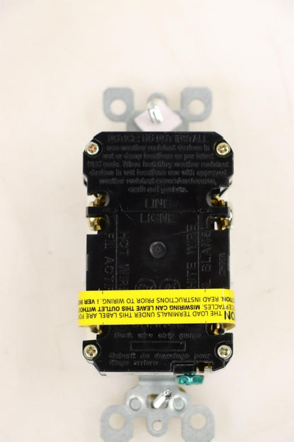 Leviton GFNT1-W Self-Test GFCI Receptacle, Non-Tamper Resistant Duplex, 15 Amp