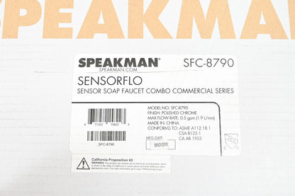 Speakman SFC-8790 Sensor Bathroom Sink Faucet & Soap Dispenser, Polished Chrome