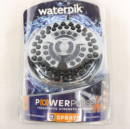 Waterpik YAT-933E PowerPulse Chrome Round Fixed Shower Head