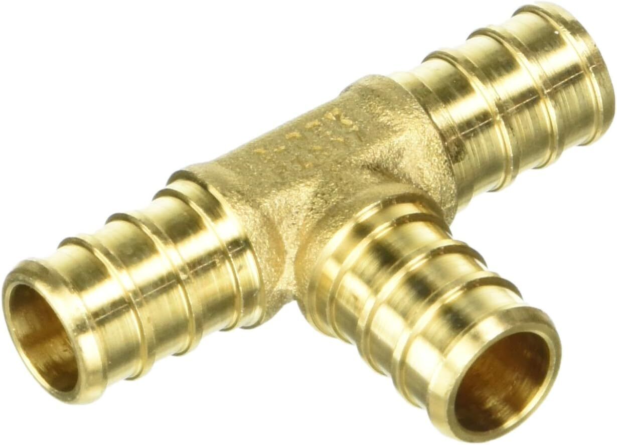 Apollo 1/2" Brass PEX-B Barb Tee, PK 9