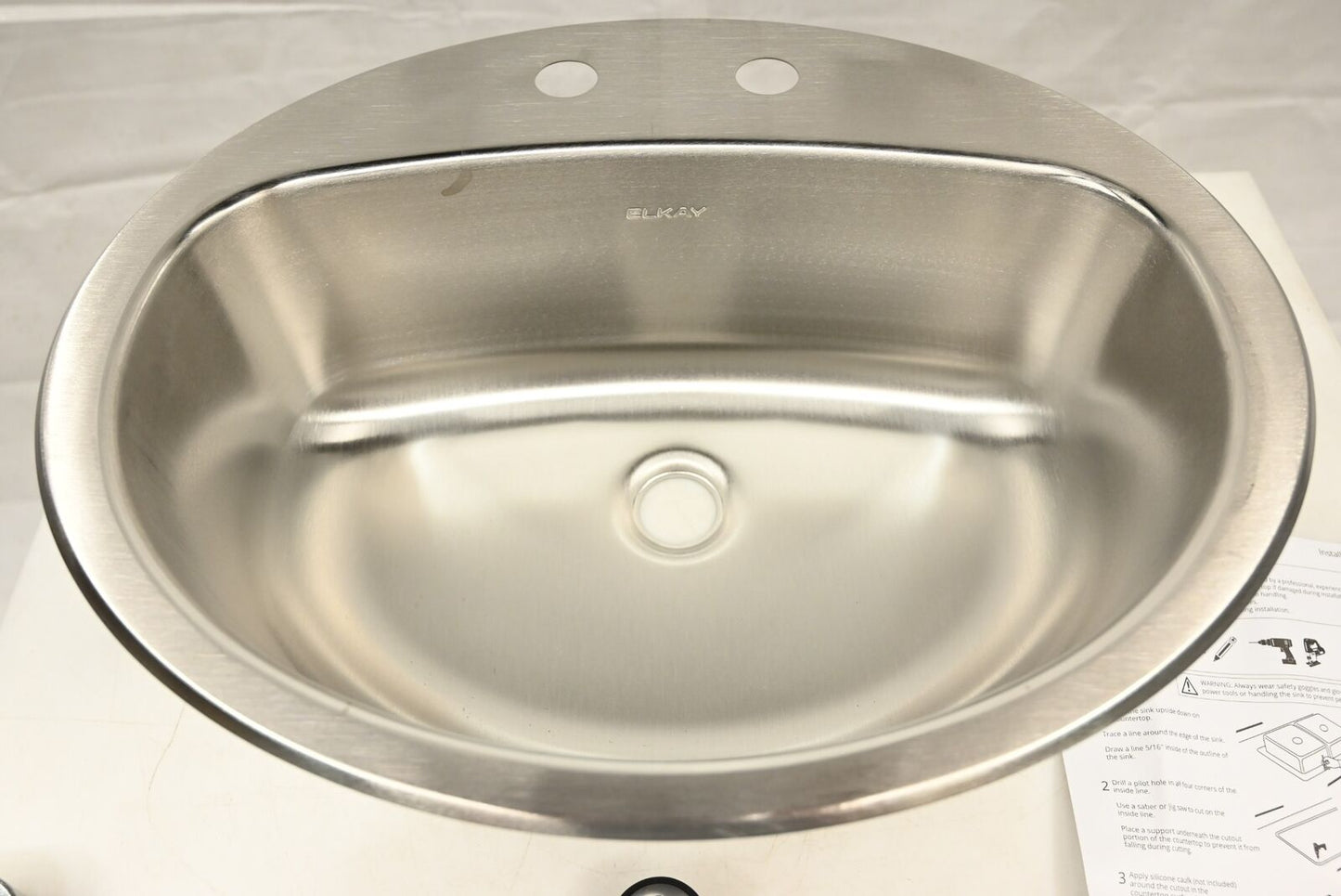 Elkay LLVR21172 Asana Drop In Stainless Steel Lavatory Sink w/Two Faucet Holes