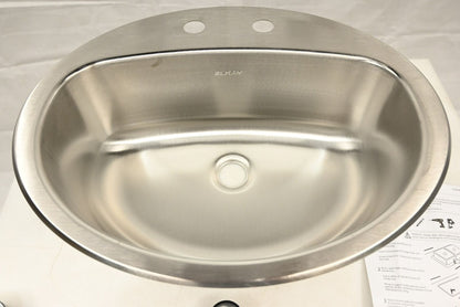 Elkay LLVR21172 Asana Drop In Stainless Steel Lavatory Sink w/Two Faucet Holes