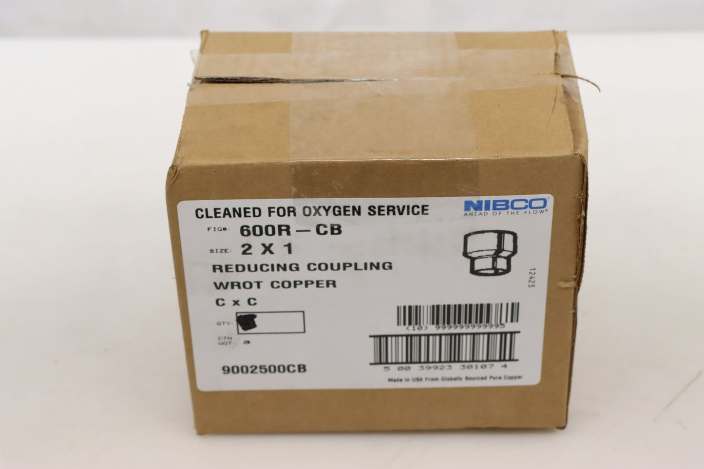 Nibco 9002500CB (600R-CB) 2 x 1 Wrot Classic Bronze Reducing Brass Coupling PK4