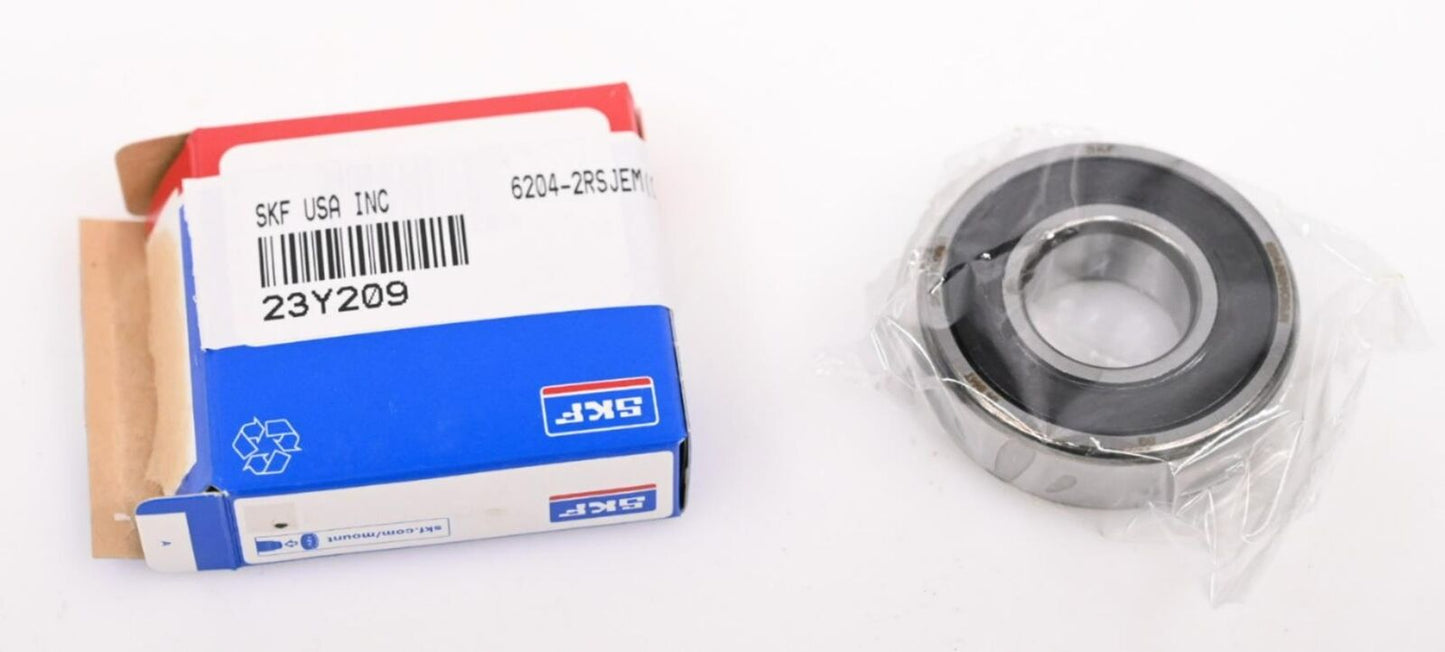 SKF 6204 2RS JEM Radial Ball Bearing, Alloy Steel