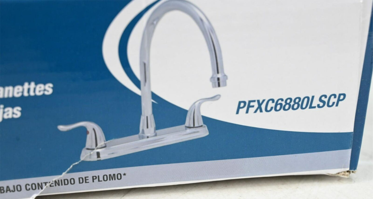 PROFLO PFXC6880LSCP 1.8 GPM Double Handle Kitchen Faucet Polished Chrome