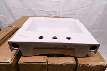 SKid of 20pc Modern 24-1/8 x20-3/8in. Rectangular Console Bathroom Sink in White