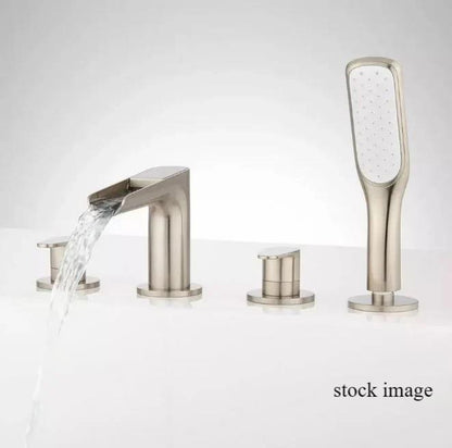 Signature Hardware KJ833R001-BN-U Pagosa Roman Waterfall Tub Faucet & HandShower