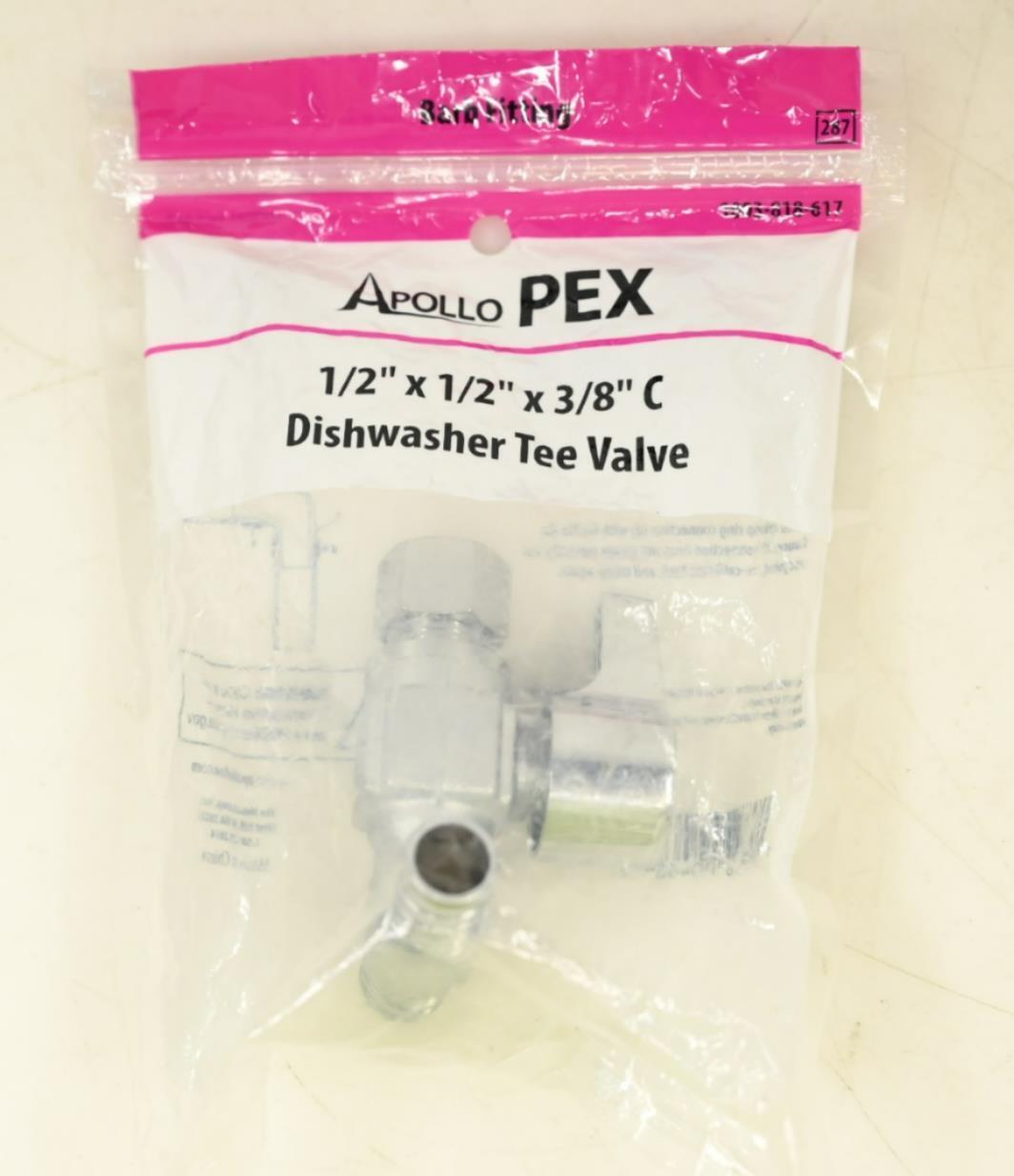 Apollo 1003-818-617 PEX 1/2" x 1/2" x 3/8" C Dishwasher Tee Valve