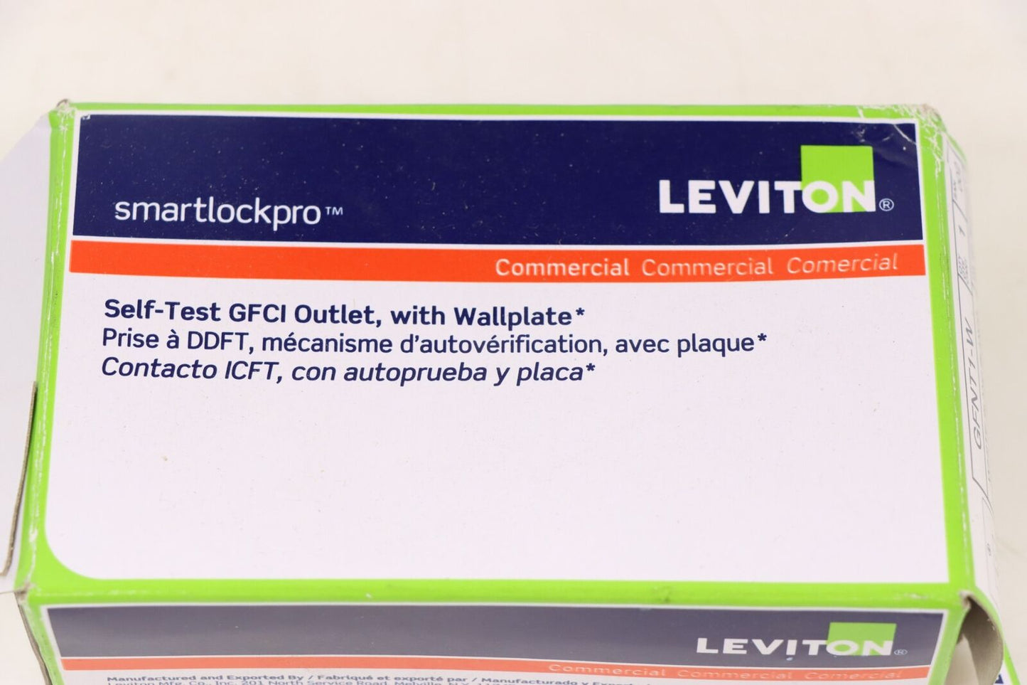 Leviton GFNT1-W Self-Test GFCI Receptacle, Non-Tamper Resistant Duplex, 15 Amp