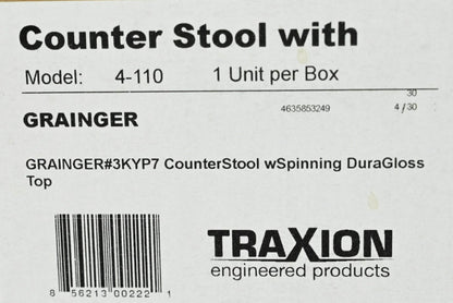 Traxion 3KYP7 Round Stool 27 1/2 in Overall Ht, 14 1/2 in Seat Diameter