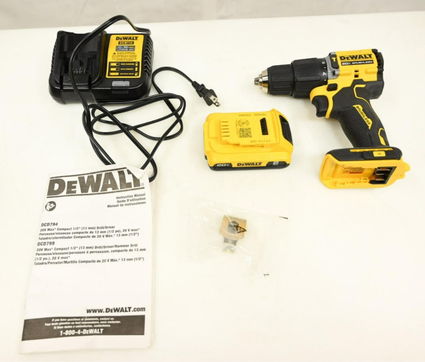 Dewalt DCD799D1 20V 1/2" (13mm) Cordless Hammer Drill/Drill Driver