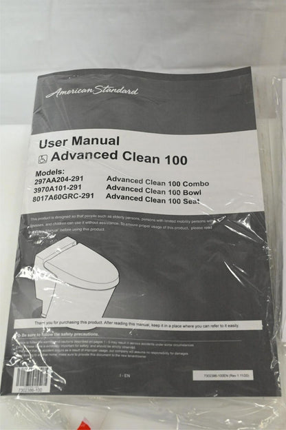 American Standard 8017A60GRC-291 Spalets Elongated Toilet Seat Bidet, White