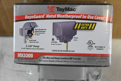 Taymac MX3300, While In Use Weatherproof Cover, Die-Cast Metal, 3 1/2 in Dp