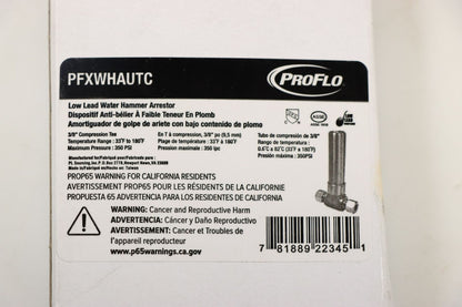 ProFlo PFXWHAUTC Low Lead 3/8" Comp Water Hammer Arrestor