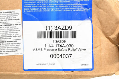 Watts 11/4 174 A Safety Relief Valve, 1-1/4 in Inlet and Outlet Size, Bronze