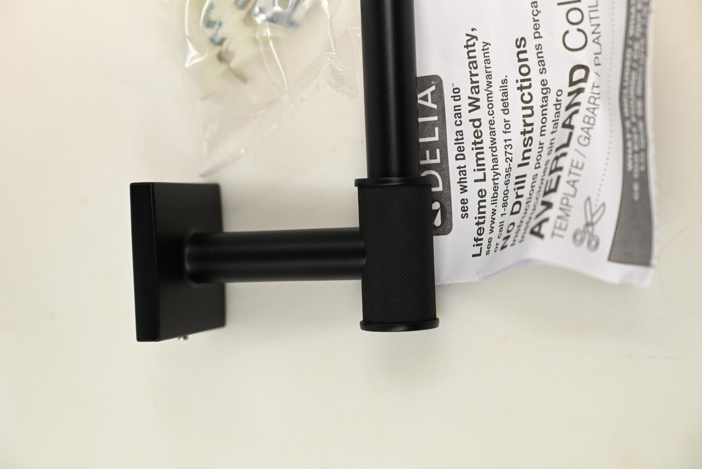 Delta AVE50-MB Averland Bath Toilet Paper Holder, Matte Black