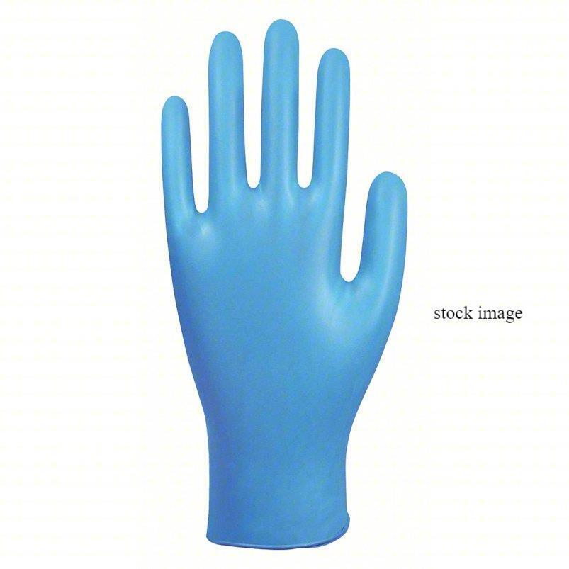 [LOT OF 10] Condor 56JT49 Disposable Gloves, Blue Nitrile, Large, PK 1,000