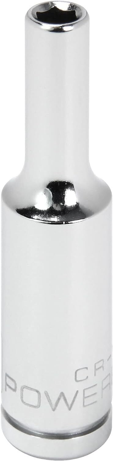 PowerBuilt 648306 1/4" Drive x 5/32" 6 Point Deep Socket, PK 8