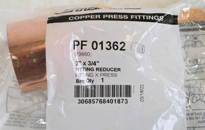 Streamline PF 01362 Copper Press Fittings