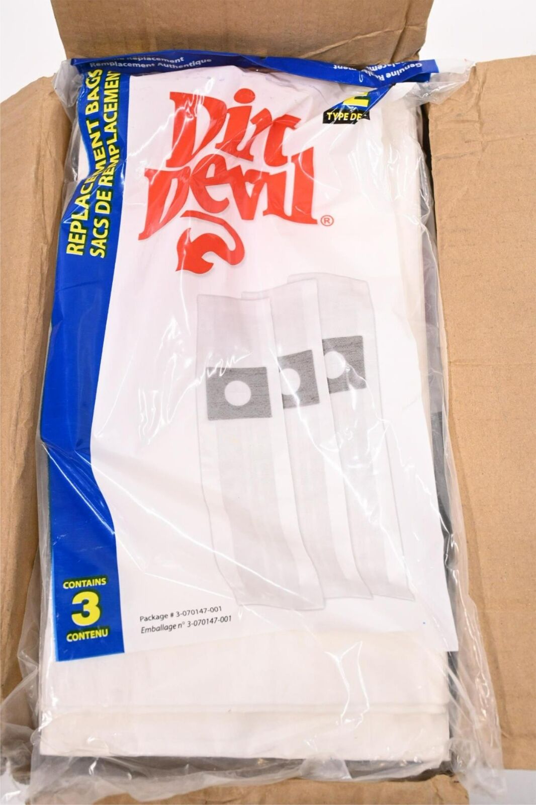 Dirt Devil 3070147001 TYPE E Vacuum Cleaner Bag (3 Bags), PK 9