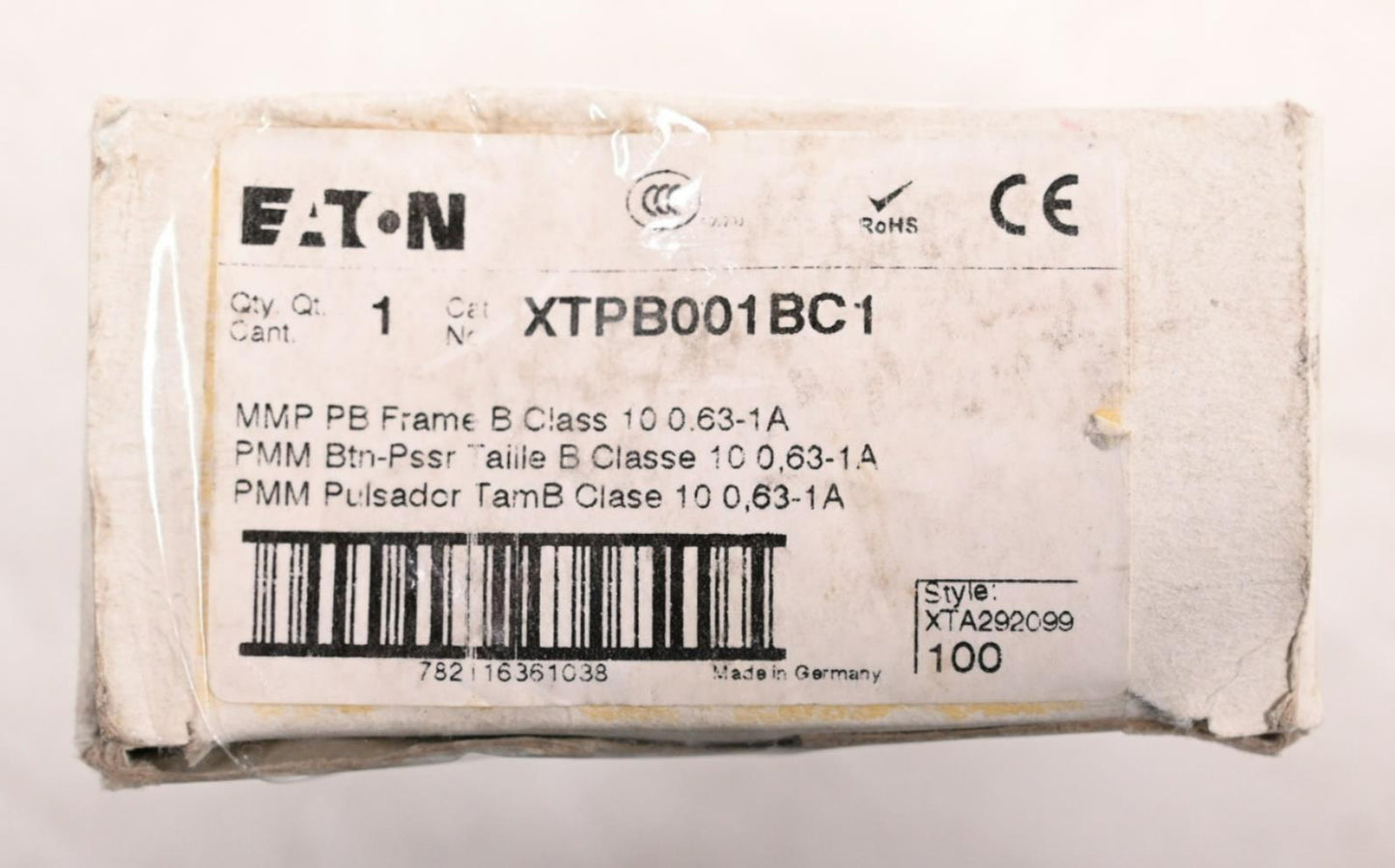 Eaton XTPB001BC1 Manual Motor Protector, Three Phase