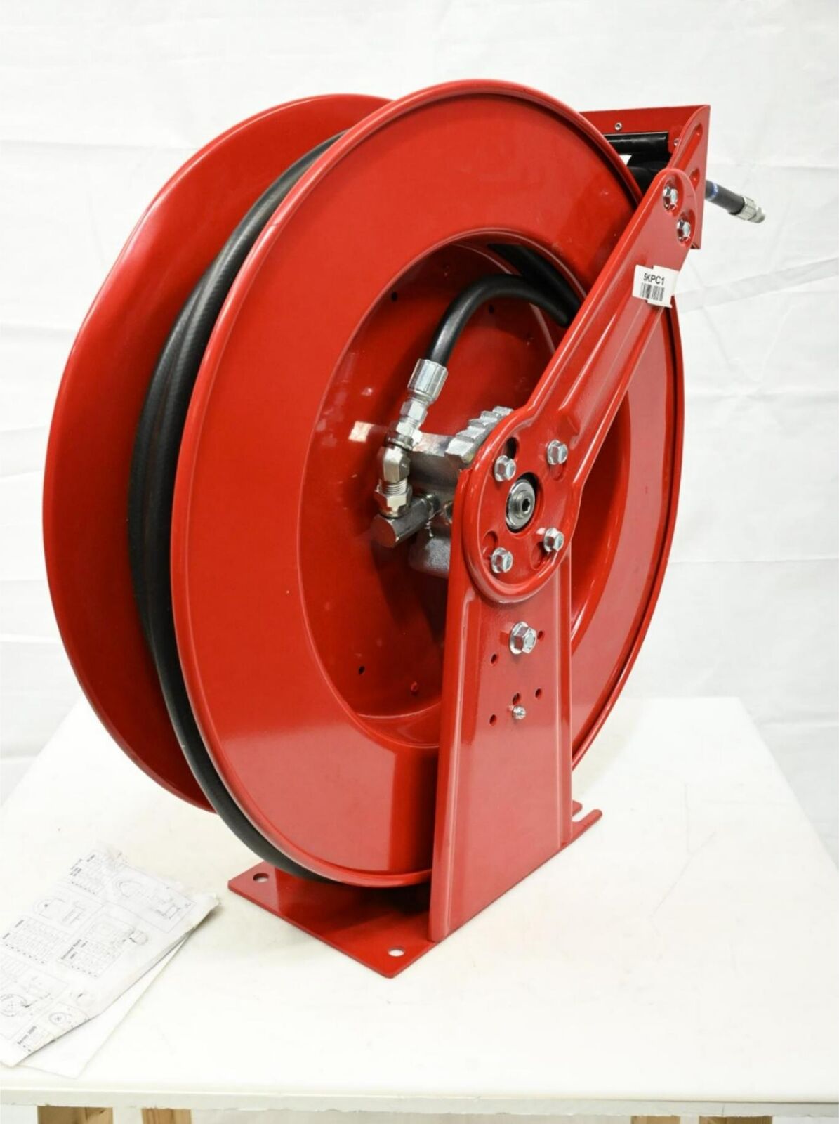 Reelcraft 81100 OHP Spring Return Hose Reel, 100 ft Hose Length, Red (DENT)