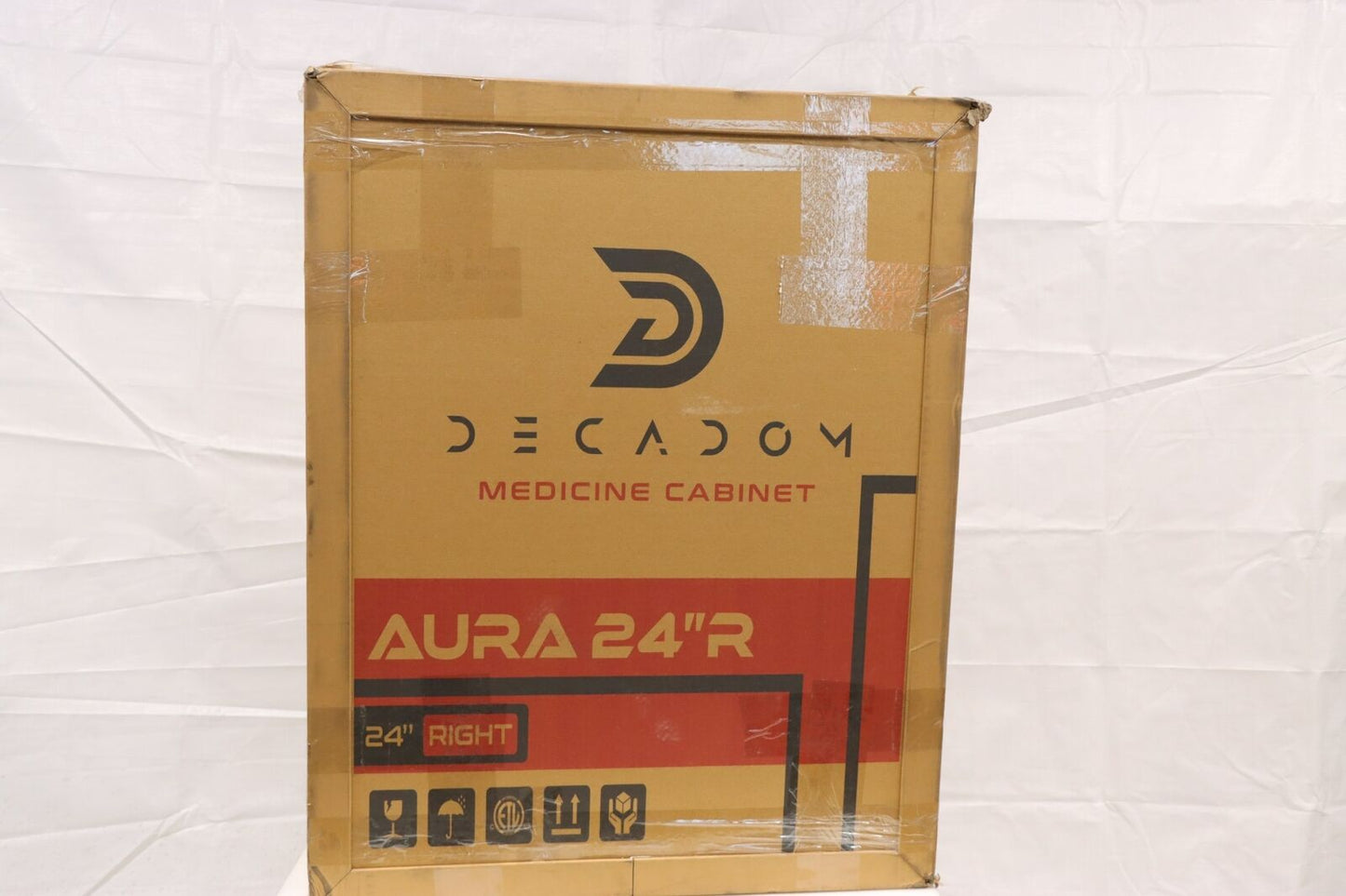 Decadom Aura2430RH LED Medicine Cabinet Recessed Surface Clock Dimmer Defogger C