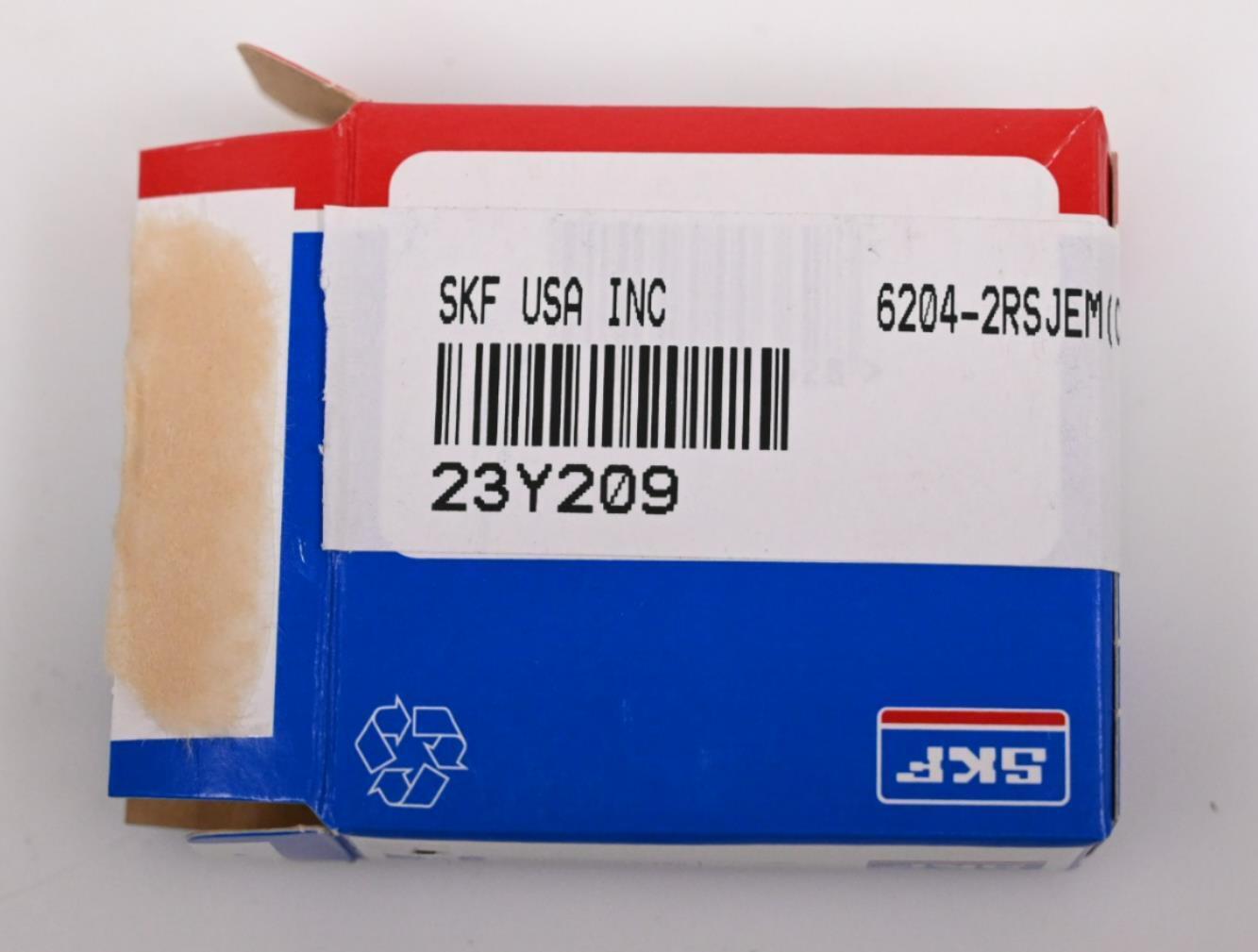 SKF 6204 2RS JEM Radial Ball Bearing, Alloy Steel