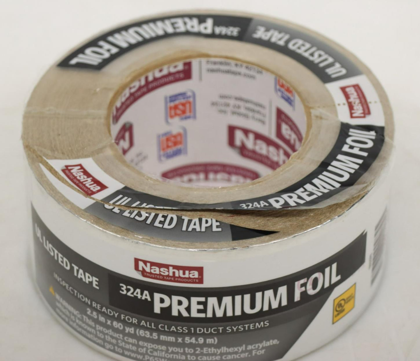 Nashua 1542698 2.5 in. x 60 yd. 324A Premium Foil HVAC UL Listed Sealer Duct Tap