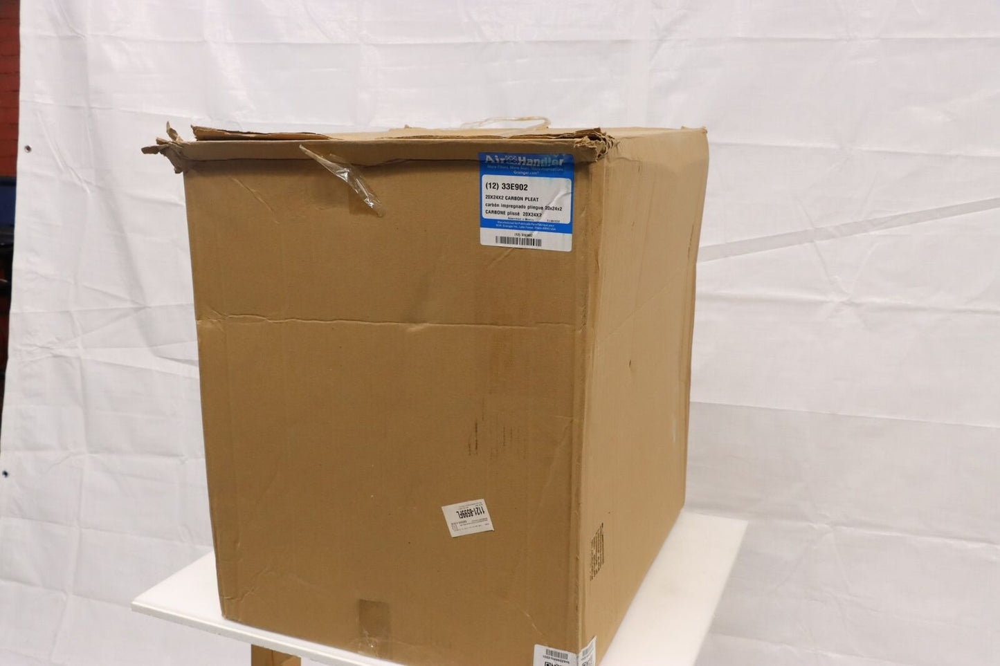 Air Handler 33E902 Odor Removal Pleated Air Filter 20" Ht x 24" Wd x 2" Dp, PK12