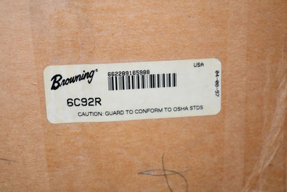 Browning Sheave, 6C92R Bushing Bore V-Belt Pulley, PD. C=9.2, R1 Bush, 6 Groove